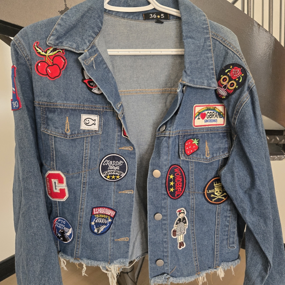 Denim Jacket with Patches